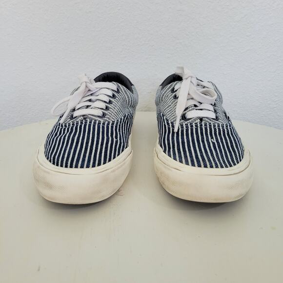 VANS Womens Vault x Mount Vernon Mills Era 59 VLT LX Blue & White Canvas Size 9 - Picture 2 of 8